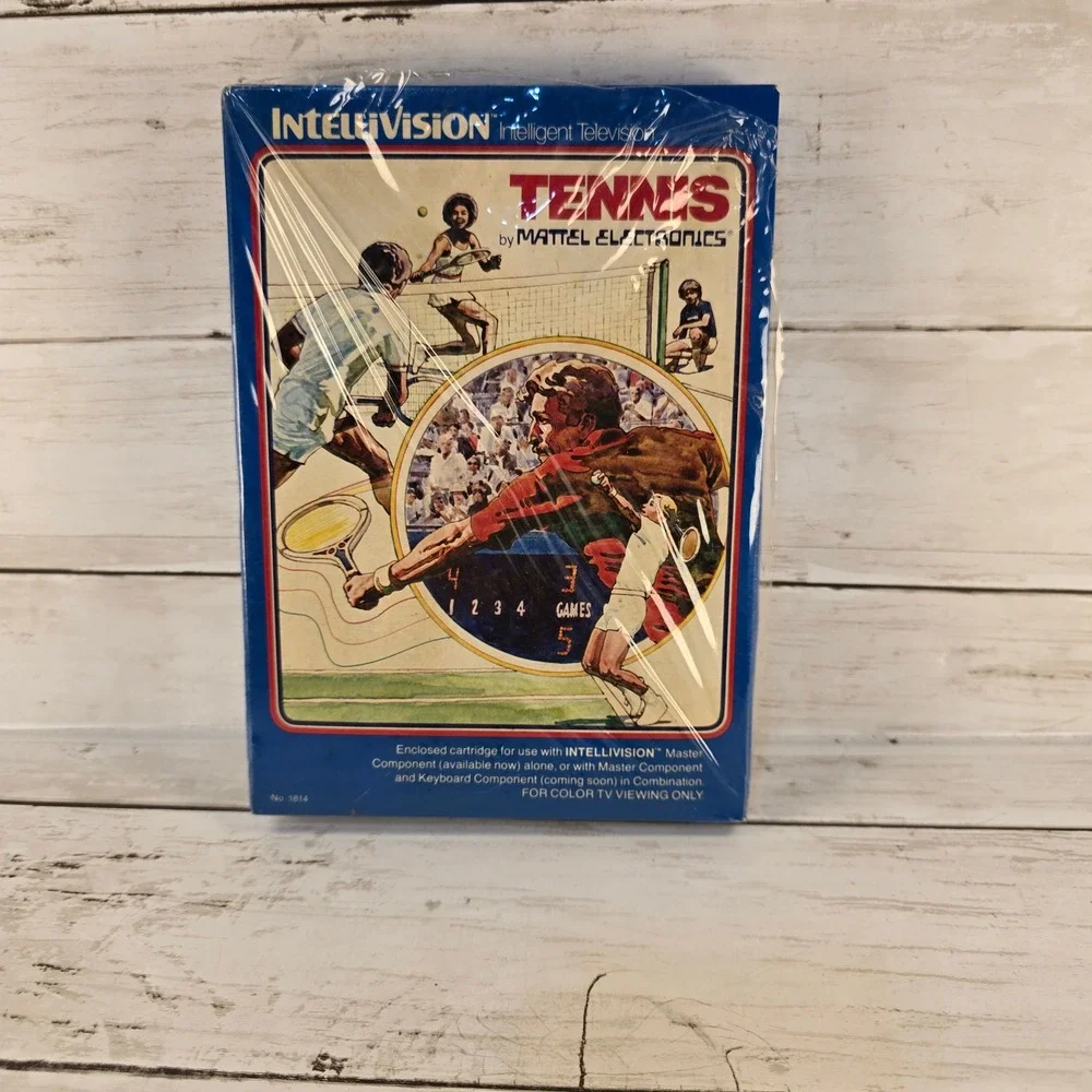 Vintage Tennis Mattel Electronics Intellivision Game Cartridge Box Overlays 1814